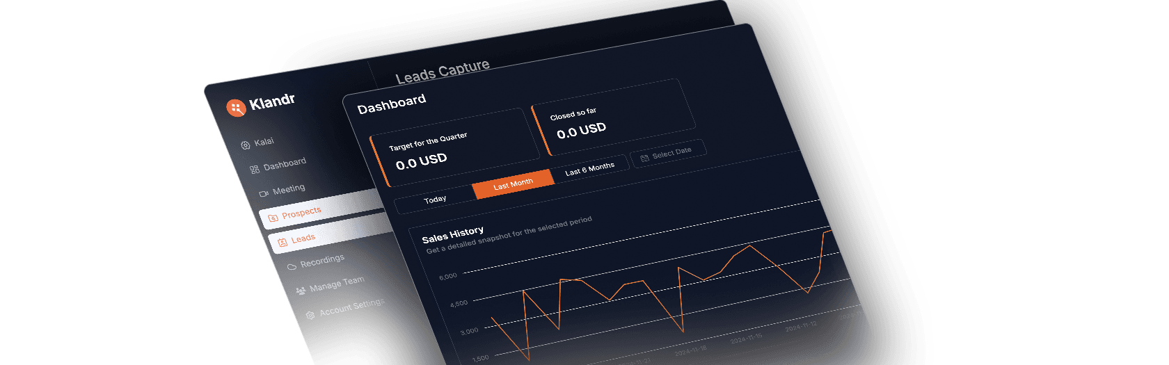 Dashboard interface